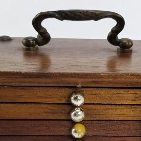 "Vintage 70s MCM Wood Coaster Set – Timeless Charm & Retro Style" w/ 8-Coasters - Picture 9 of 12